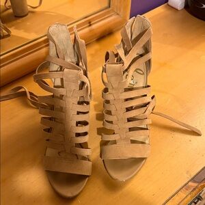 Sam Edelman Tan Strappy Heels